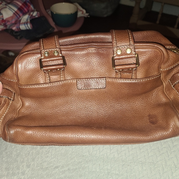 Michaels by Michael Kors purse, light tan leather, 17 inches wide, 8 inches deep - Picture 9 of 9